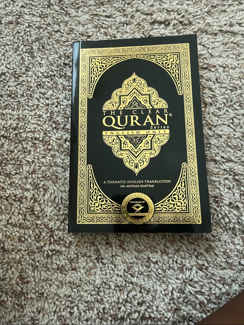 The Clear Quran Hardcover - Black & Gold